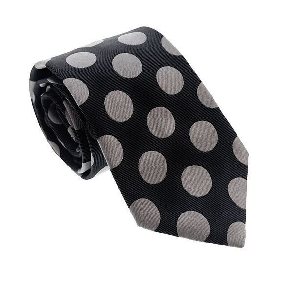 Emporio Armani Black & Grey Circle pattern Men's Tie, 3" - Picture 1 of 4